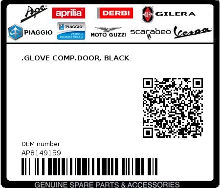 Product image: Aprilia - AP8149159 - .GLOVE COMP.DOOR, BLACK  0