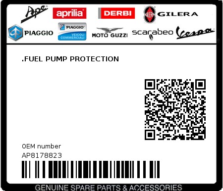 Product image: Aprilia - AP8178823 - .FUEL PUMP PROTECTION  0