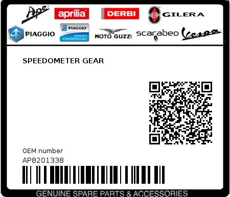 Product image: Aprilia - AP8201338 - SPEEDOMETER GEAR  0