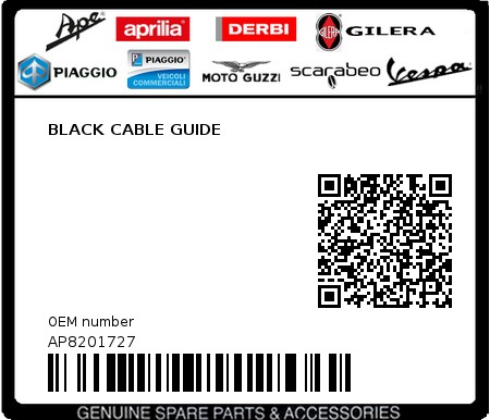 Product image: Aprilia - AP8201727 - BLACK CABLE GUIDE  0