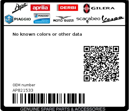 Product image: Aprilia - AP821533 - No known colors or other data  0