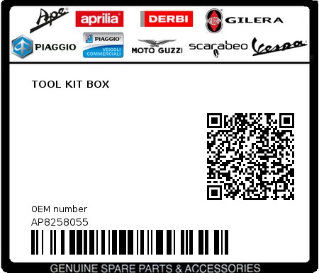 Product image: Aprilia - AP8258055 - TOOL KIT BOX  0