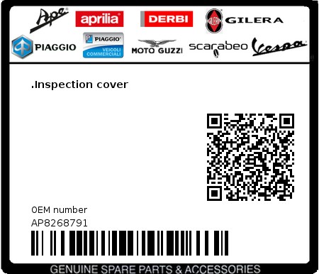 Product image: Aprilia - AP8268791 - .Inspection cover  0