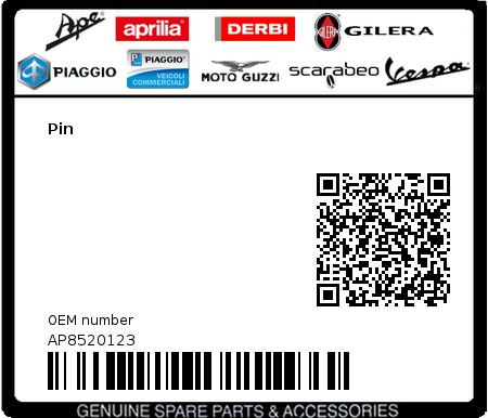 Product image: Aprilia - AP8520123 - Pin  0