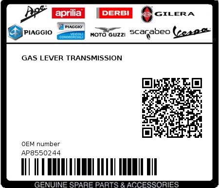 Product image: Aprilia - AP8550244 - GAS LEVER TRANSMISSION  0