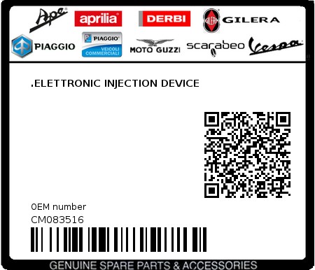 Product image: Aprilia - CM083516 - .ELETTRONIC INJECTION DEVICE  0