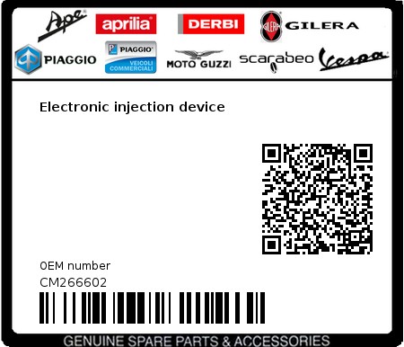 Product image: Aprilia - CM266602 - Electronic injection device  0