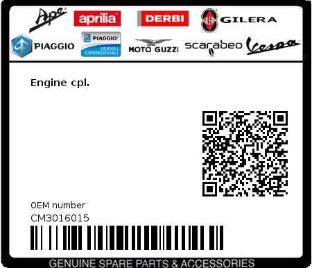 Product image: Aprilia - CM3016015 - Engine cpl.  0