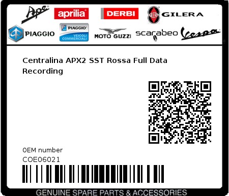 Product image: Aprilia - COE06021 - Centralina APX2 SST Rossa Full Data Recording  0