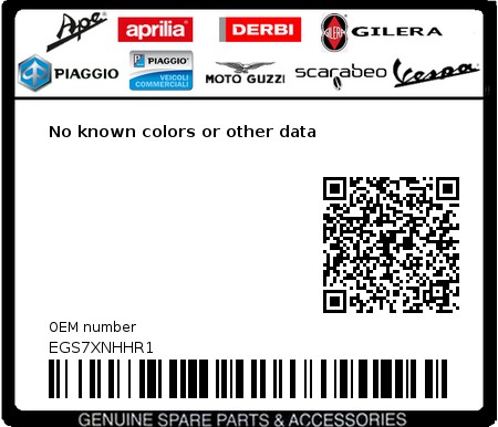 Product image: Aprilia - EGS7XNHHR1 - No known colors or other data  0
