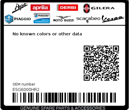 Product image: Aprilia - ESG6000HR2 - No known colors or other data  0