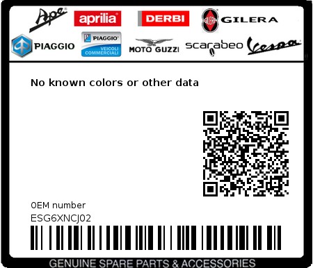 Product image: Aprilia - ESG6XNCJ02 - No known colors or other data  0