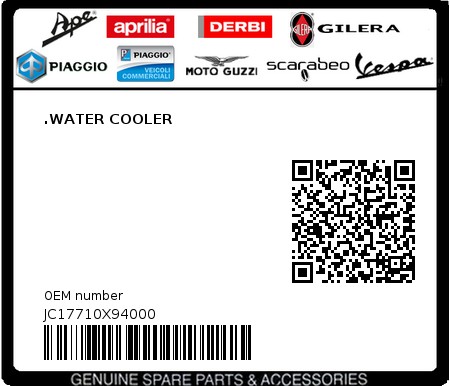 Product image: Aprilia - JC17710X94000 - .WATER COOLER  0