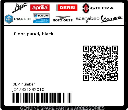 Product image: Aprilia - JC47331X92010 - .Floor panel, black  0