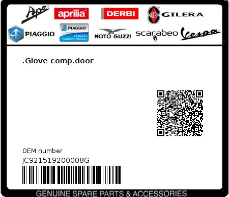 Product image: Aprilia - JC921519200008G - .Glove comp.door  0
