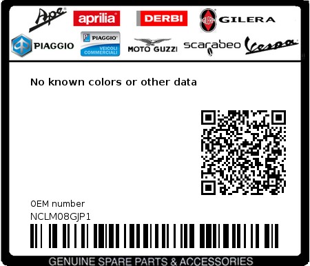 Product image: Aprilia - NCLM08GJP1 - No known colors or other data  0
