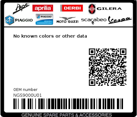 Product image: Aprilia - NGS9000U01 - No known colors or other data  0