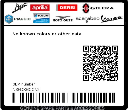 Product image: Aprilia - NSFDXBCCN2 - No known colors or other data  0