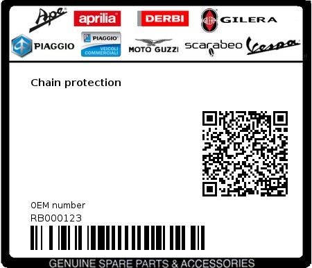 Product image: Aprilia - RB000123 - Chain protection  0