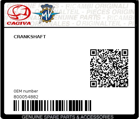 Product image: Cagiva - 800054882 - CRANKSHAFT  0