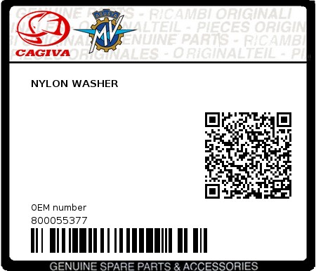Product image: Cagiva - 800055377 - NYLON WASHER  0