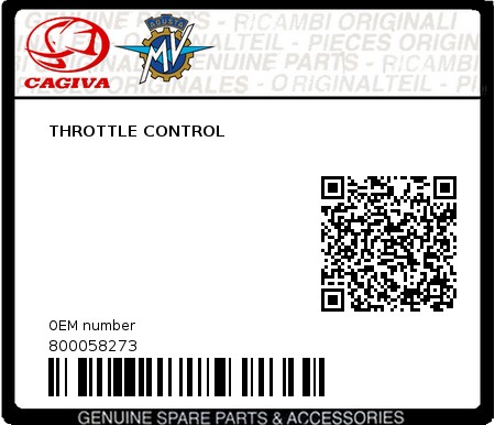Product image: Cagiva - 800058273 - THROTTLE CONTROL  0