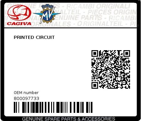 Product image: Cagiva - 800097733 - PRINTED CIRCUIT  0
