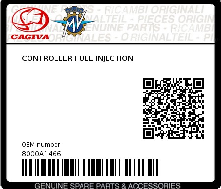 Product image: Cagiva - 8000A1466 - CONTROLLER FUEL INJECTION  0