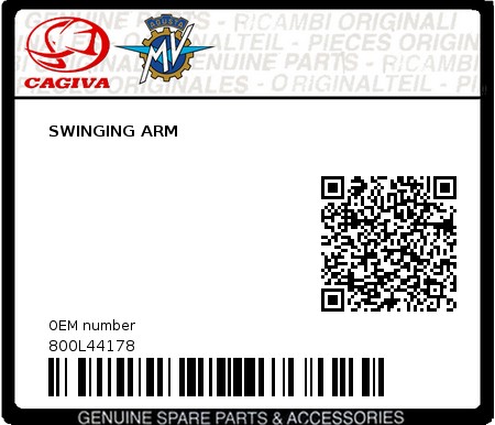 Product image: Cagiva - 800L44178 - SWINGING ARM  0