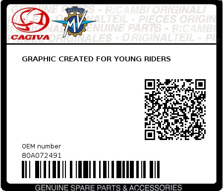 Product image: Cagiva - 80A072491 - GRAPHIC CREATED FOR YOUNG RIDERS  0