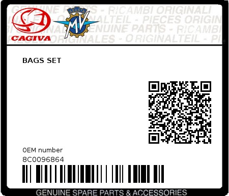 Product image: Cagiva - 8C0096864 - BAGS SET  0