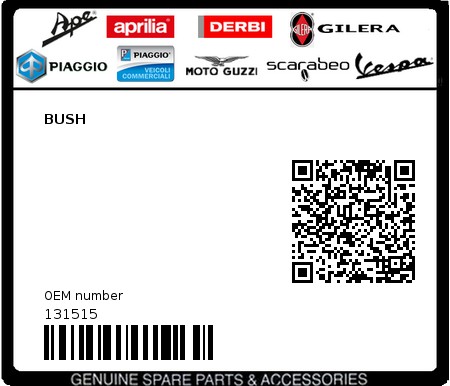 Product image: Piaggio - 131515 - BUSH  0