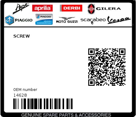 Product image: Piaggio - 14628 - SCREW  0