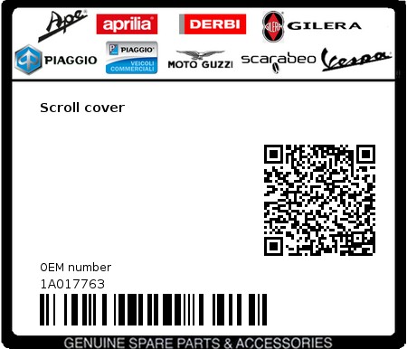 Product image: Piaggio - 1A017763 - Scroll cover  0