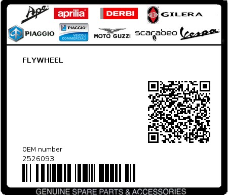 Product image: Piaggio - 2526093 - FLYWHEEL  0
