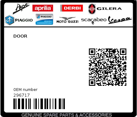 Product image: Piaggio - 296717 - DOOR  0
