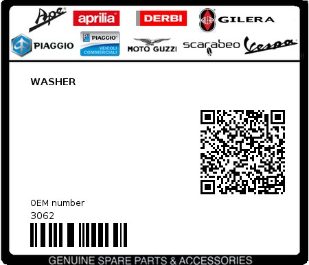 Product image: Piaggio - 3062 - WASHER  0