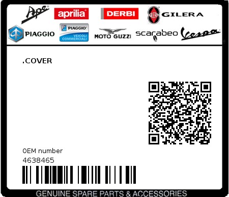 Product image: Piaggio - 4638465 - .COVER  0
