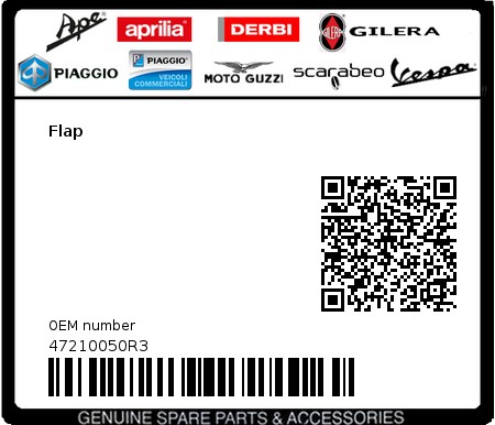 Product image: Piaggio - 47210050R3 - Flap  0