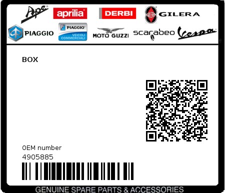 Product image: Piaggio - 4905885 - BOX  0