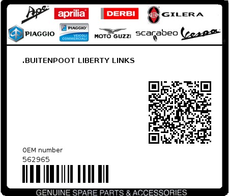 Product image: Piaggio - 562965 - .BUITENPOOT LIBERTY LINKS  0