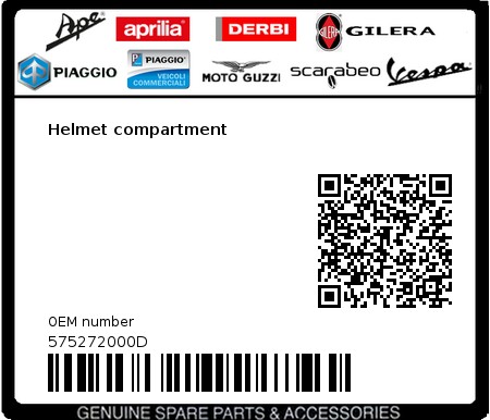 Product image: Piaggio - 575272000D - Helmet compartment  0