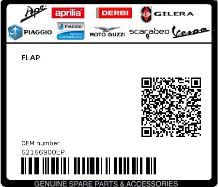 Product image: Piaggio - 62166900EP - FLAP  0