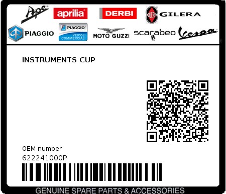 Product image: Piaggio - 622241000P - INSTRUMENTS CUP  0