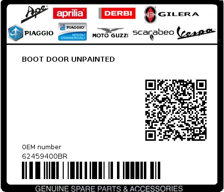 Product image: Piaggio - 62459400BR - BOOT DOOR UNPAINTED  0