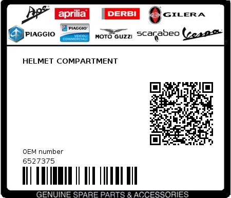 Product image: Piaggio - 6527375 - HELMET COMPARTMENT  0