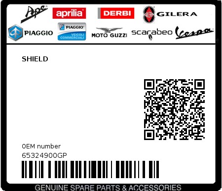 Product image: Piaggio - 65324900GP - SHIELD  0