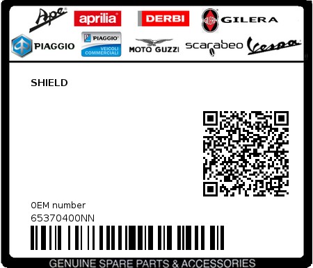 Product image: Piaggio - 65370400NN - SHIELD  0