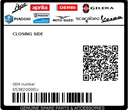 Product image: Piaggio - 65382000EU - CLOSING SIDE  0