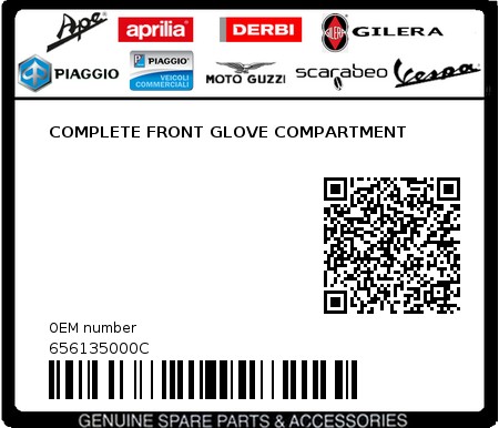 Product image: Piaggio - 656135000C - COMPLETE FRONT GLOVE COMPARTMENT  0